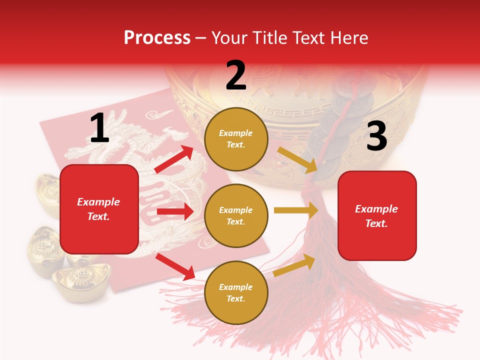 Auspicious Blessing Word Riches PowerPoint Template