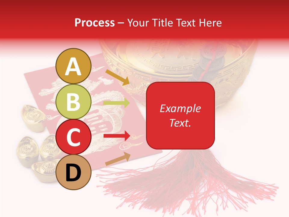 Auspicious Blessing Word Riches PowerPoint Template