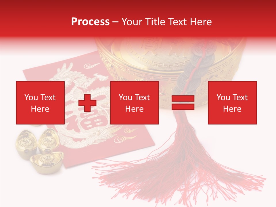 Auspicious Blessing Word Riches PowerPoint Template