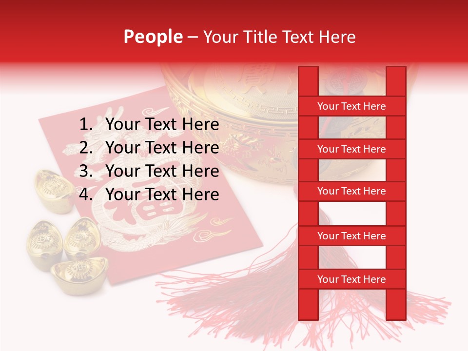 Auspicious Blessing Word Riches PowerPoint Template