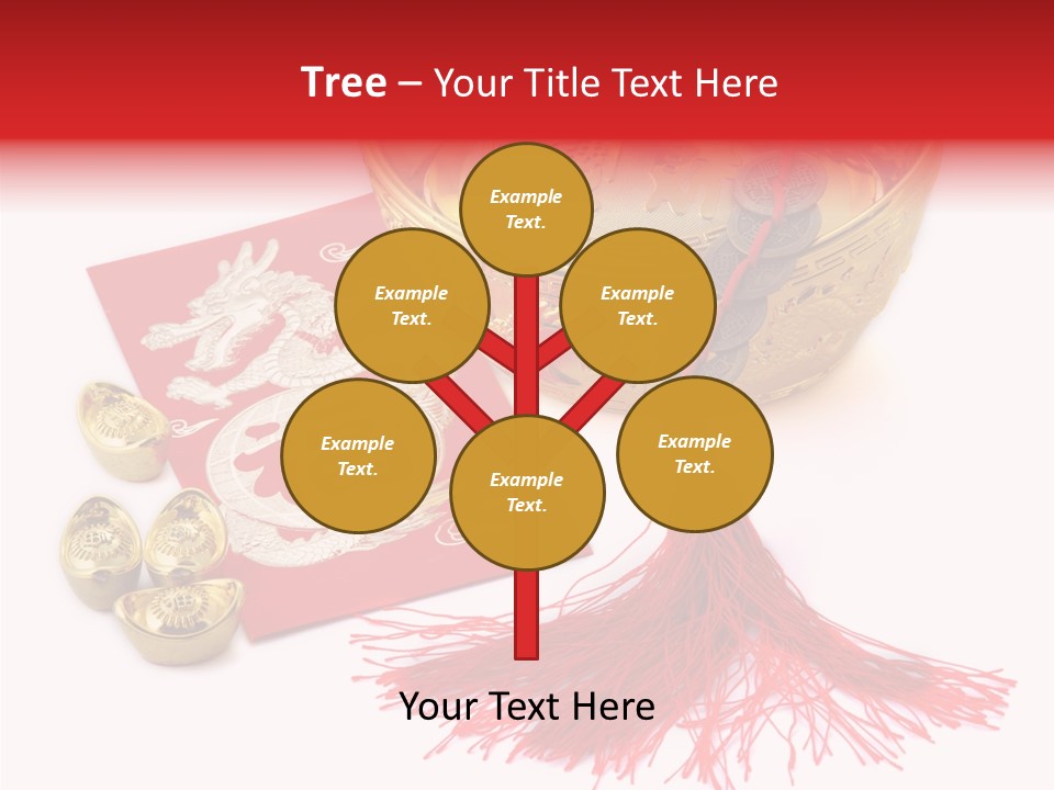 Auspicious Blessing Word Riches PowerPoint Template
