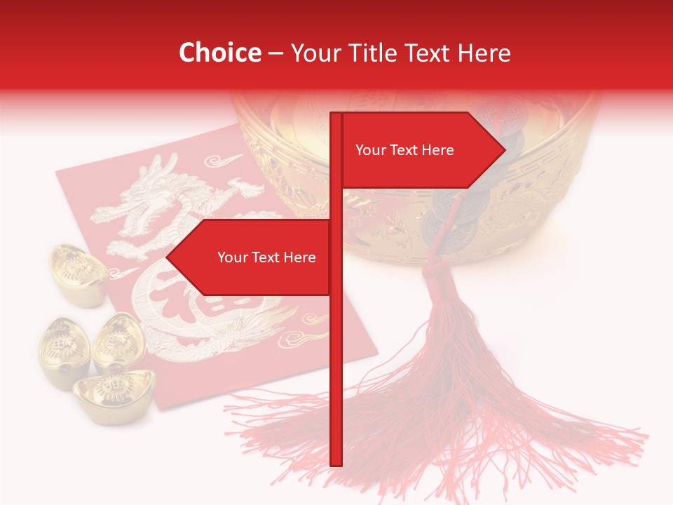 Auspicious Blessing Word Riches PowerPoint Template