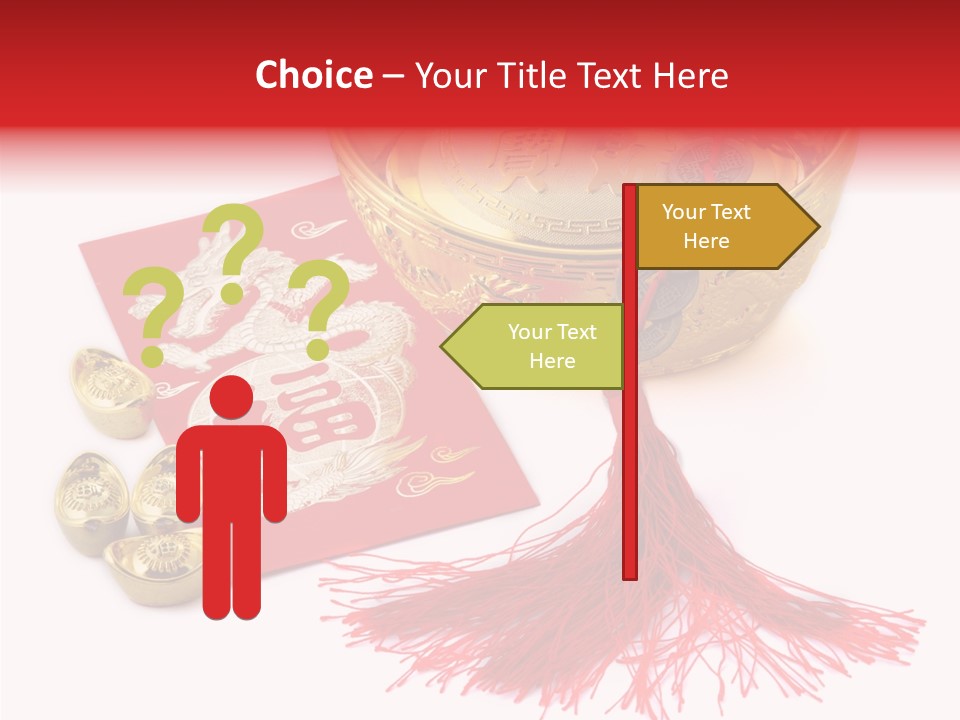 Auspicious Blessing Word Riches PowerPoint Template
