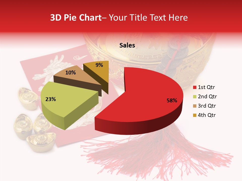 Auspicious Blessing Word Riches PowerPoint Template