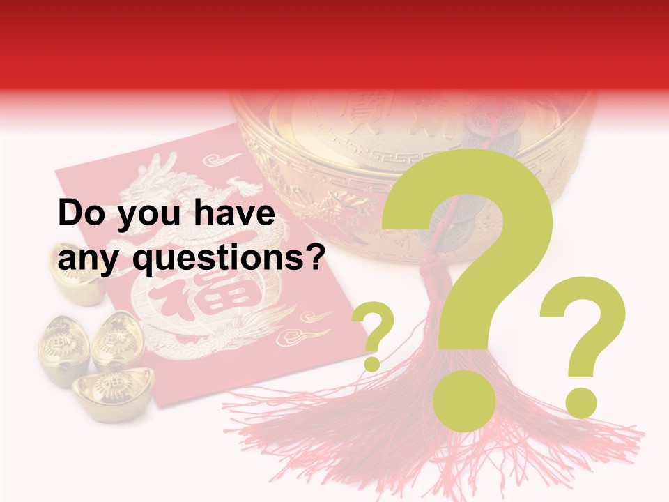 Auspicious Blessing Word Riches PowerPoint Template