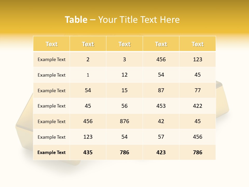 Concept Savings Ingot PowerPoint Template