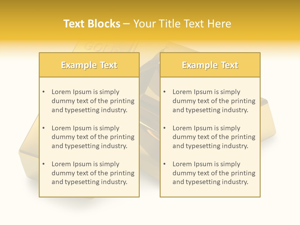Concept Savings Ingot PowerPoint Template