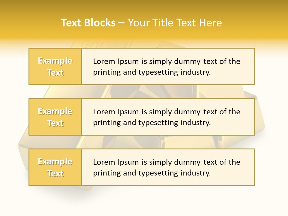 Concept Savings Ingot PowerPoint Template
