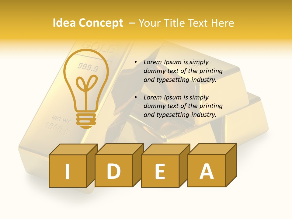 Concept Savings Ingot PowerPoint Template