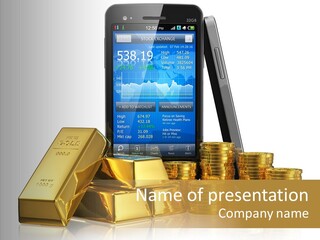 Internet Investment Cellphone PowerPoint Template