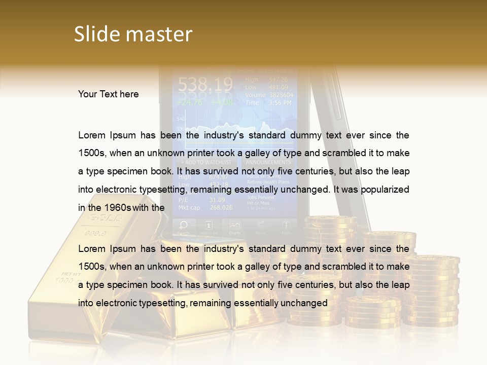 Internet Investment Cellphone PowerPoint Template