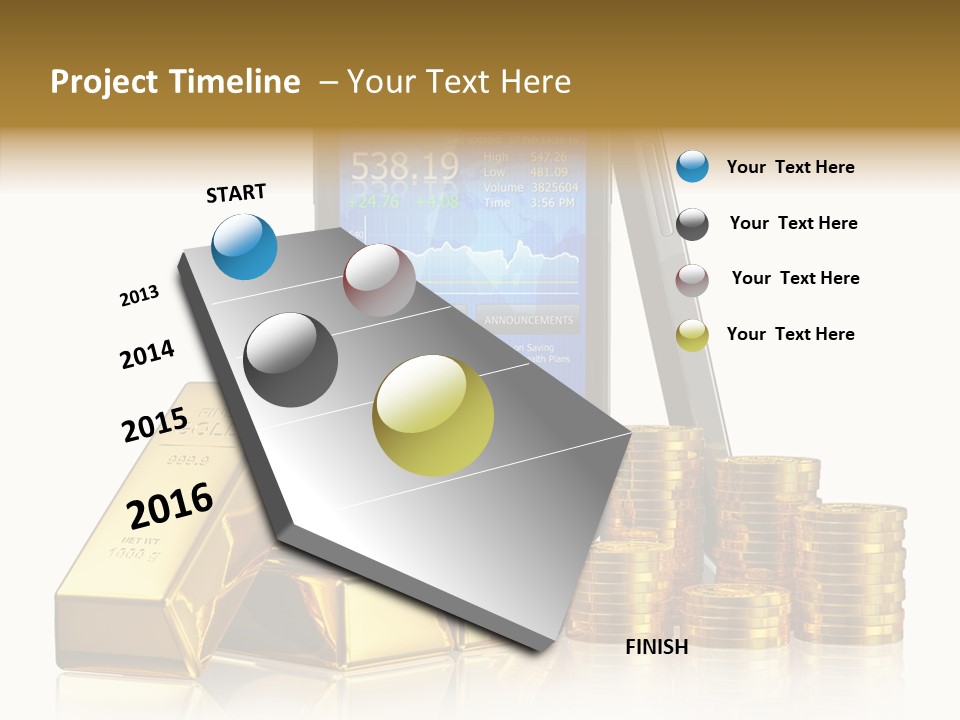 Internet Investment Cellphone PowerPoint Template