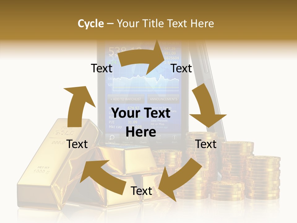 Internet Investment Cellphone PowerPoint Template