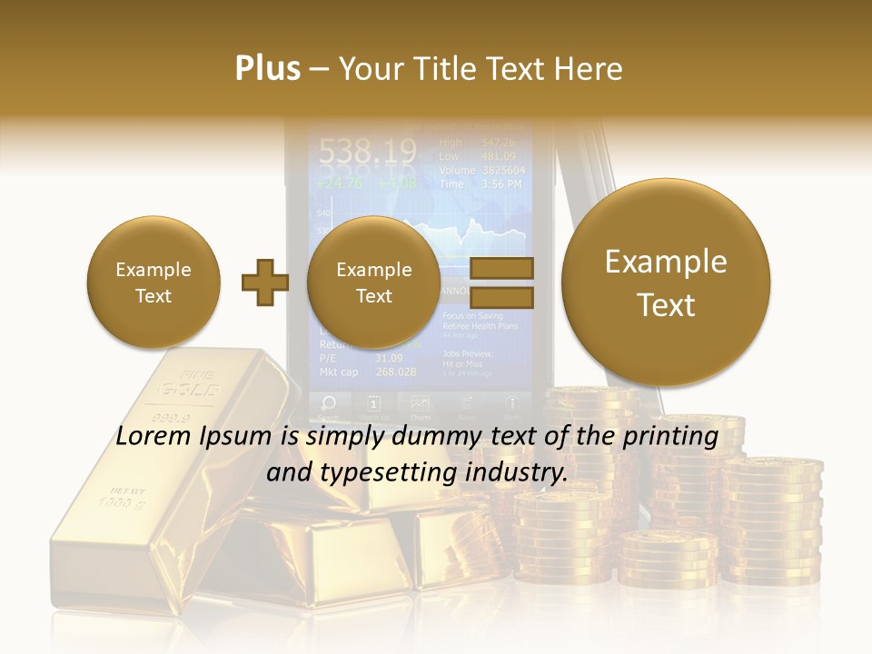 Internet Investment Cellphone PowerPoint Template
