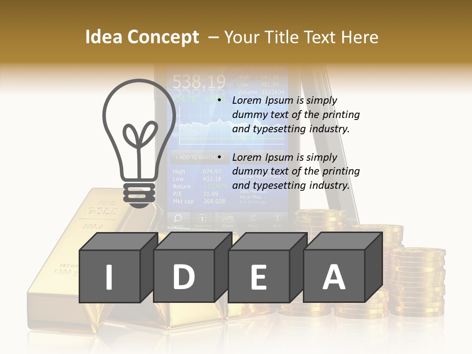 Internet Investment Cellphone PowerPoint Template