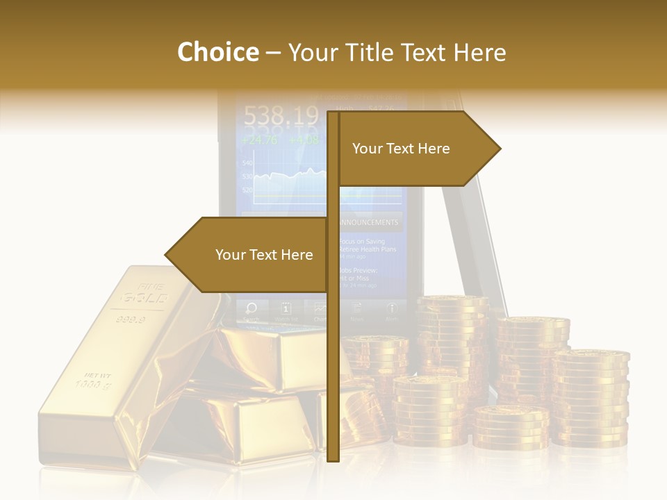 Internet Investment Cellphone PowerPoint Template