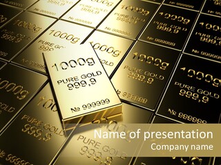 People Safe Goldbars PowerPoint Template