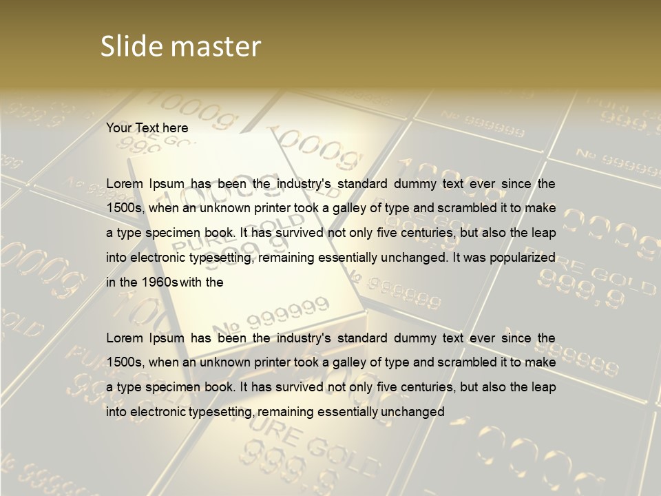 People Safe Goldbars PowerPoint Template