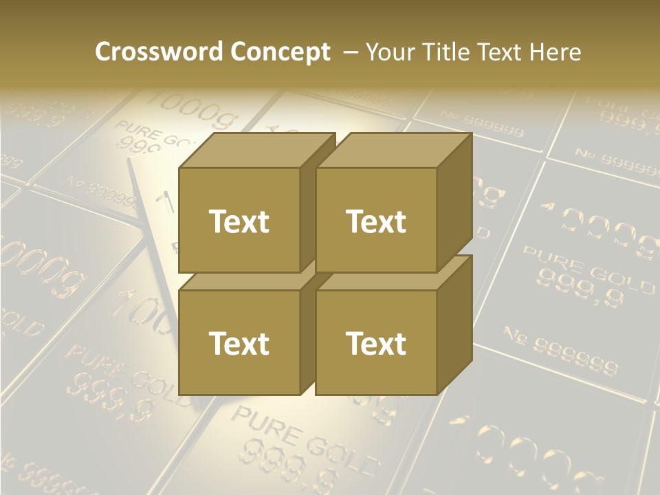 People Safe Goldbars PowerPoint Template