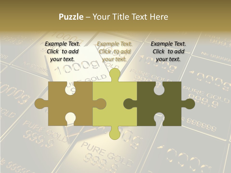 People Safe Goldbars PowerPoint Template