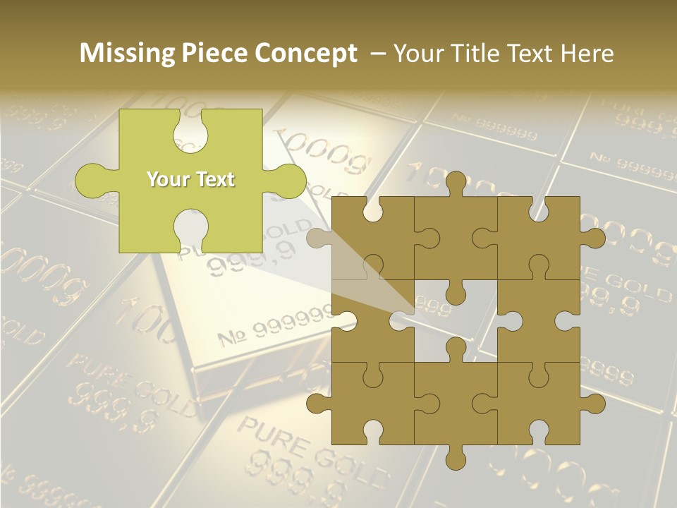 People Safe Goldbars PowerPoint Template