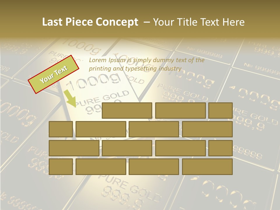 People Safe Goldbars PowerPoint Template