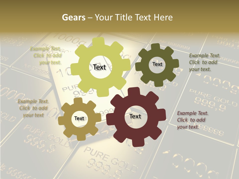 People Safe Goldbars PowerPoint Template