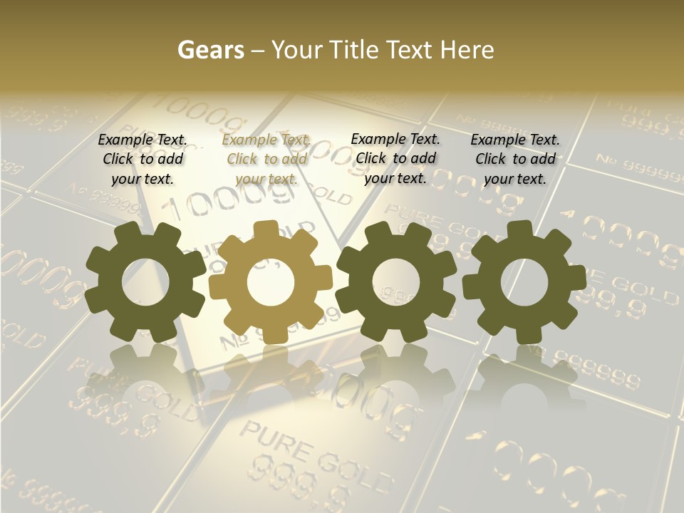 People Safe Goldbars PowerPoint Template