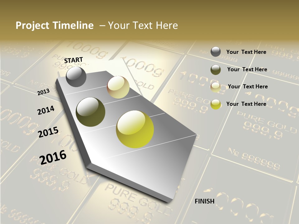 People Safe Goldbars PowerPoint Template
