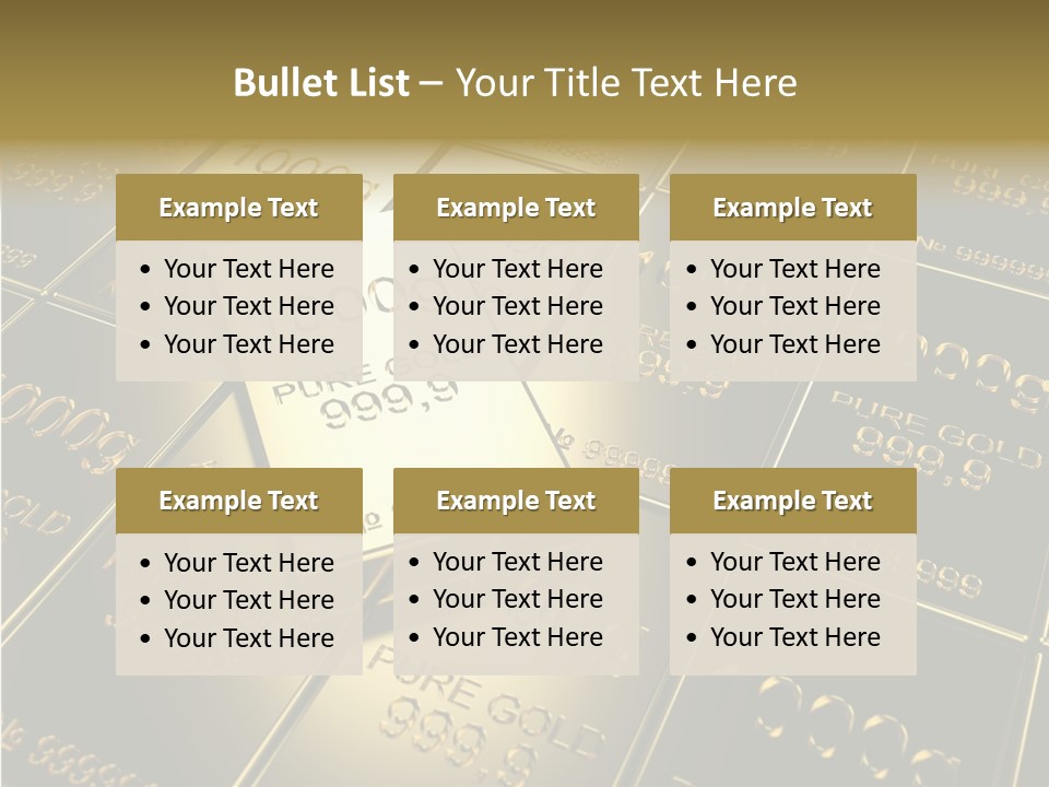 People Safe Goldbars PowerPoint Template