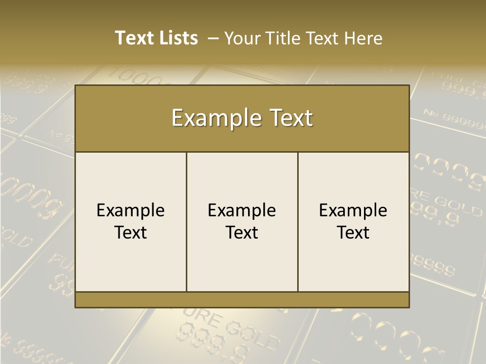 People Safe Goldbars PowerPoint Template