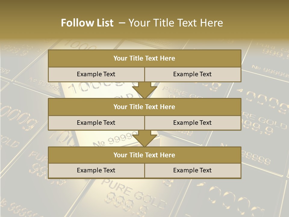 People Safe Goldbars PowerPoint Template