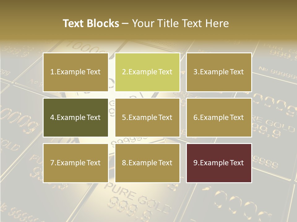 People Safe Goldbars PowerPoint Template