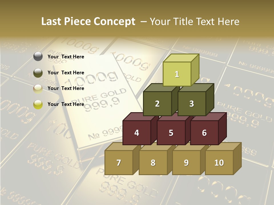 People Safe Goldbars PowerPoint Template