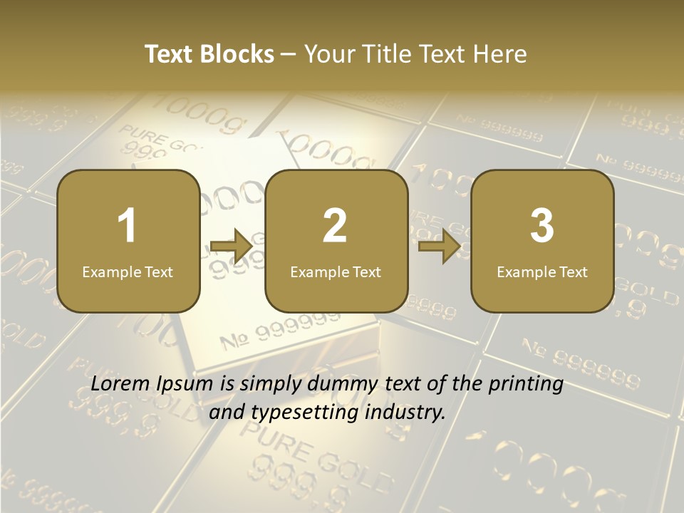 People Safe Goldbars PowerPoint Template