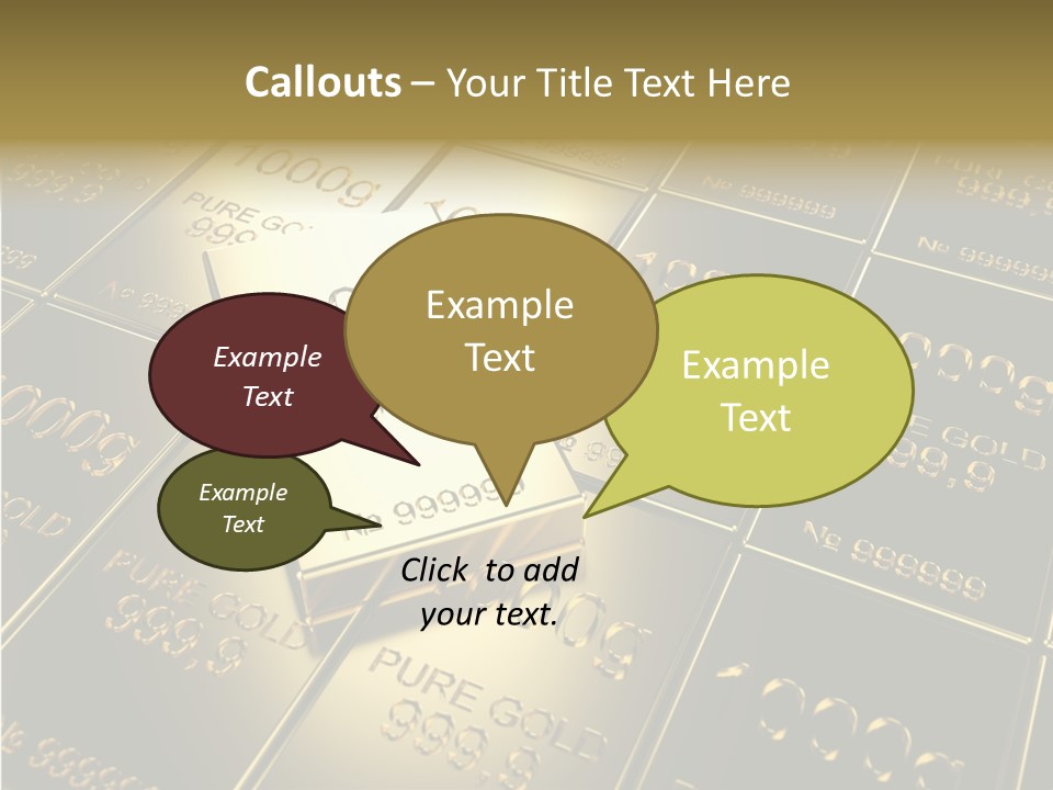 People Safe Goldbars PowerPoint Template
