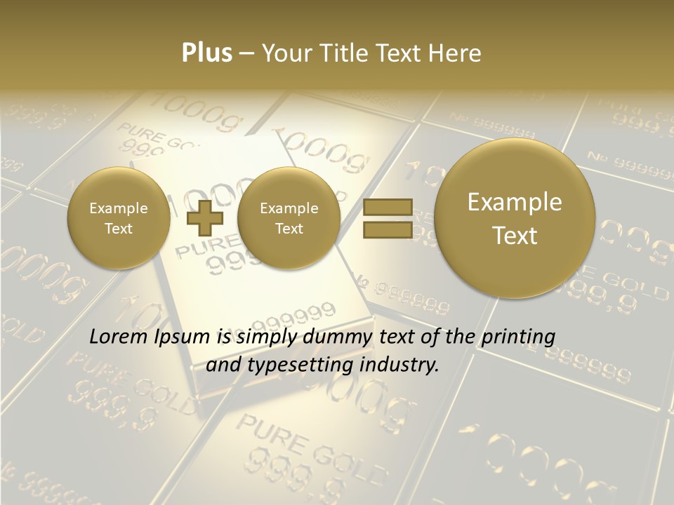 People Safe Goldbars PowerPoint Template
