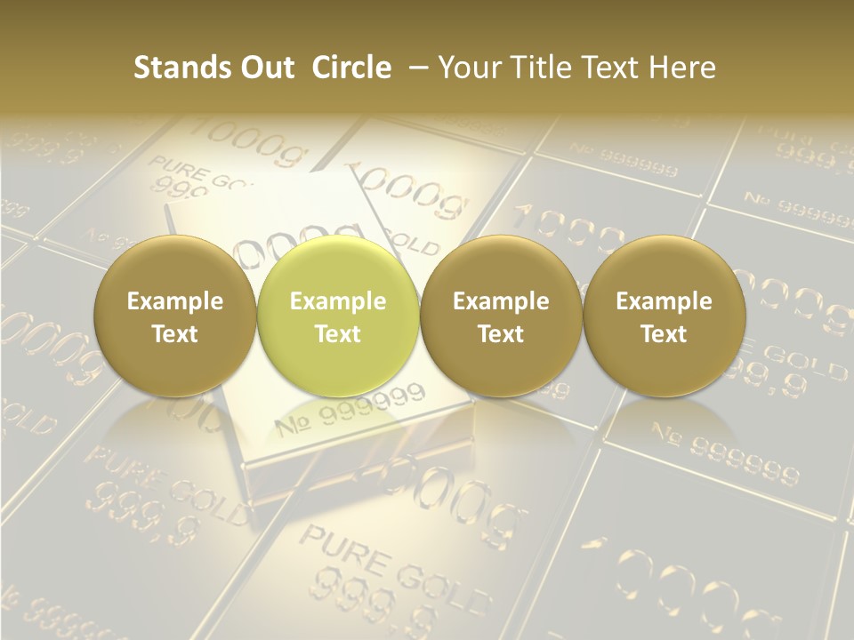 People Safe Goldbars PowerPoint Template