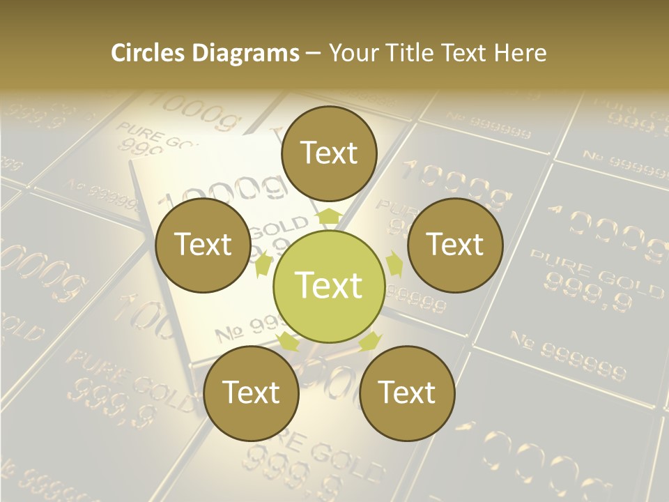 People Safe Goldbars PowerPoint Template