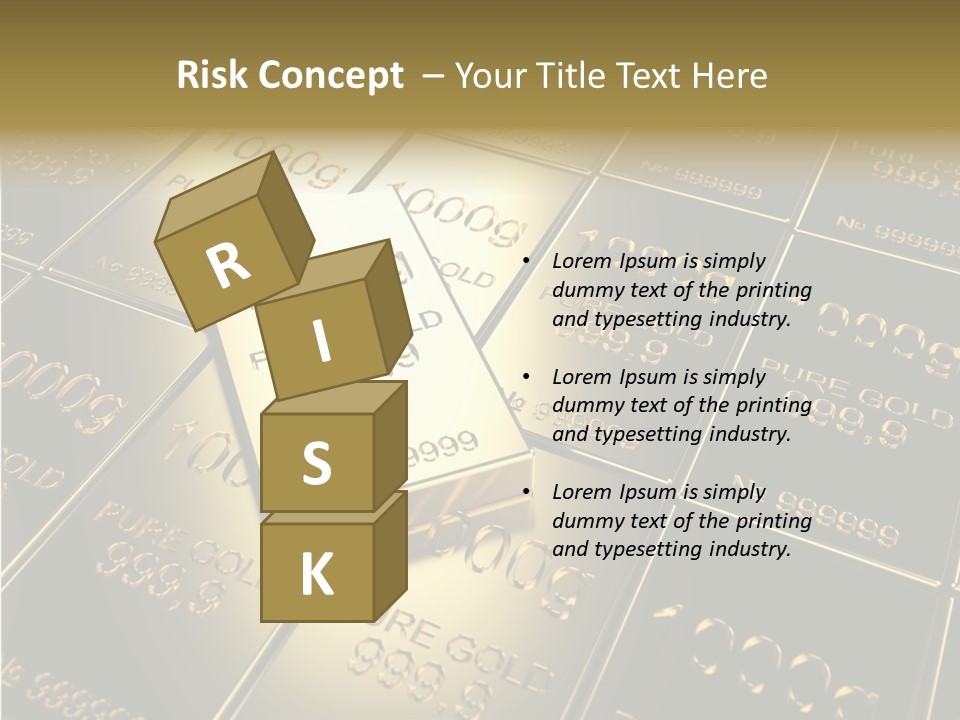 People Safe Goldbars PowerPoint Template