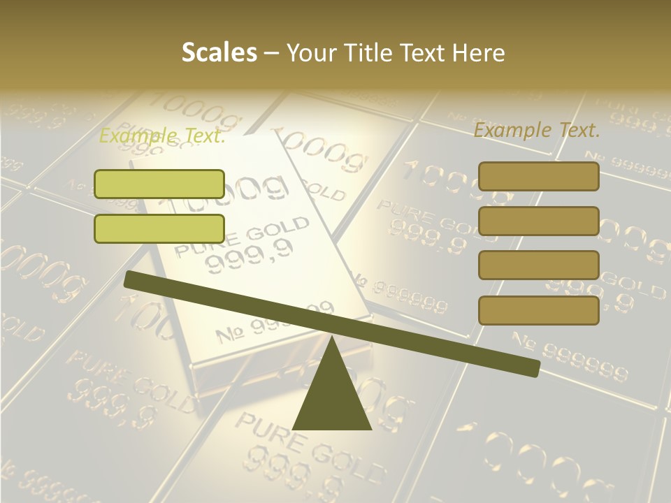 People Safe Goldbars PowerPoint Template