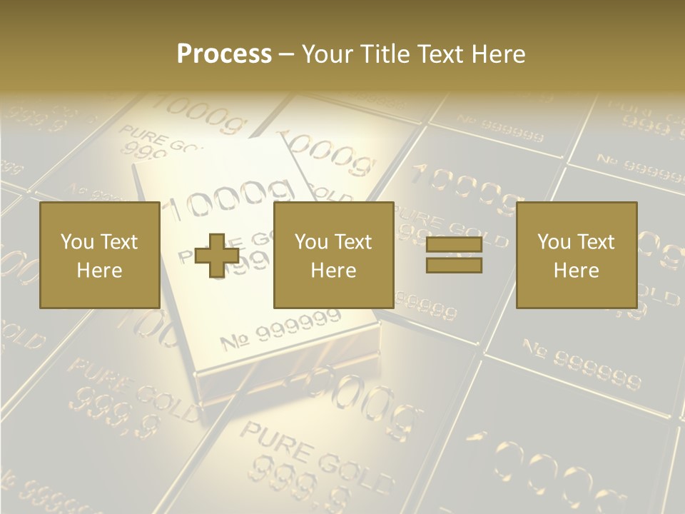 People Safe Goldbars PowerPoint Template