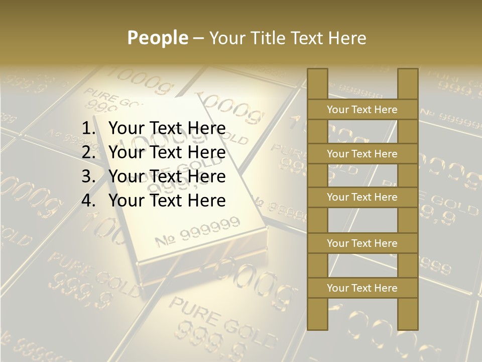 People Safe Goldbars PowerPoint Template