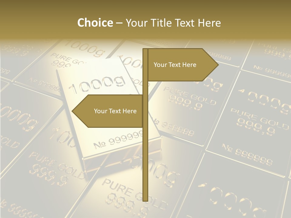 People Safe Goldbars PowerPoint Template
