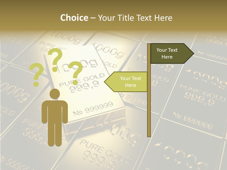 People Safe Goldbars PowerPoint Template