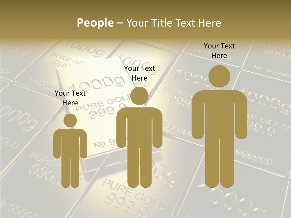 People Safe Goldbars PowerPoint Template