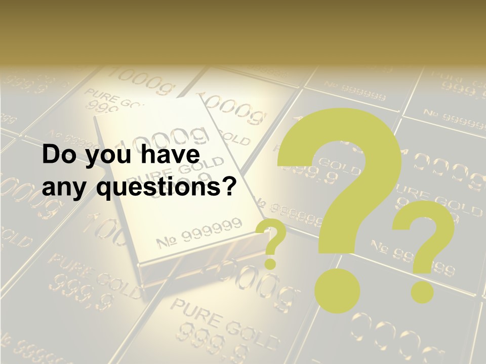 People Safe Goldbars PowerPoint Template