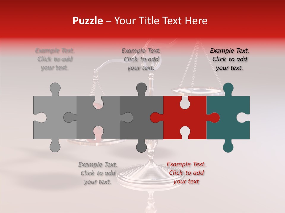 Gleichgewicht Goldwaage Justitia PowerPoint Template