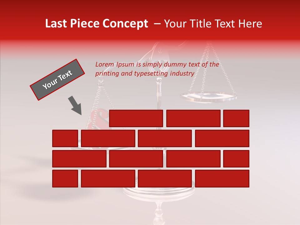 Gleichgewicht Goldwaage Justitia PowerPoint Template