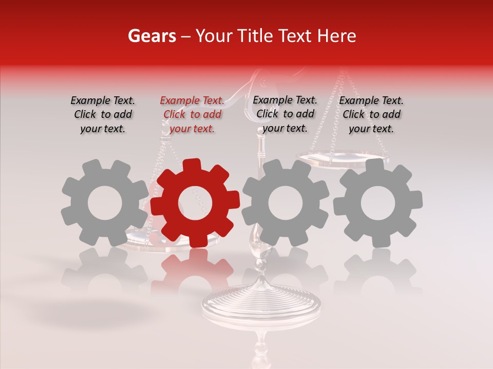 Gleichgewicht Goldwaage Justitia PowerPoint Template